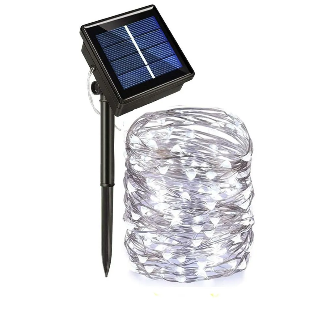 12M/22M LED Solar Light Outdoor Lamp String Lights For Holiday Christmas Party Garden Garland