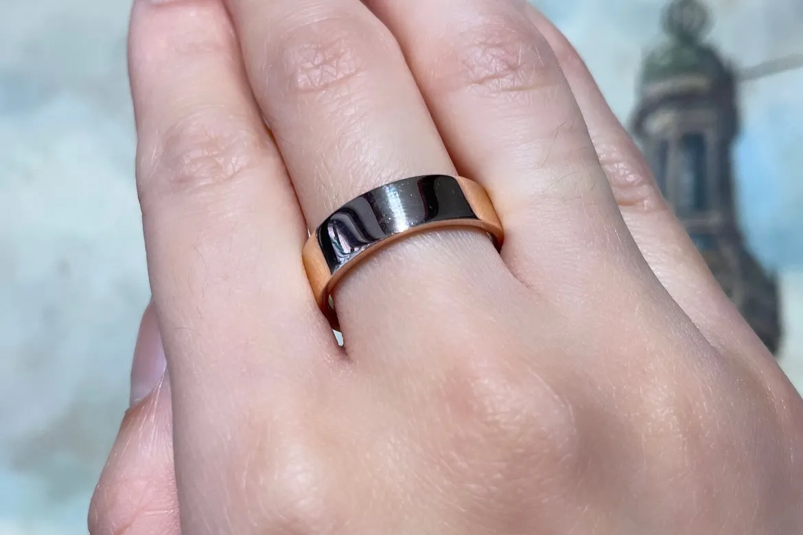 14 carat rose gold band