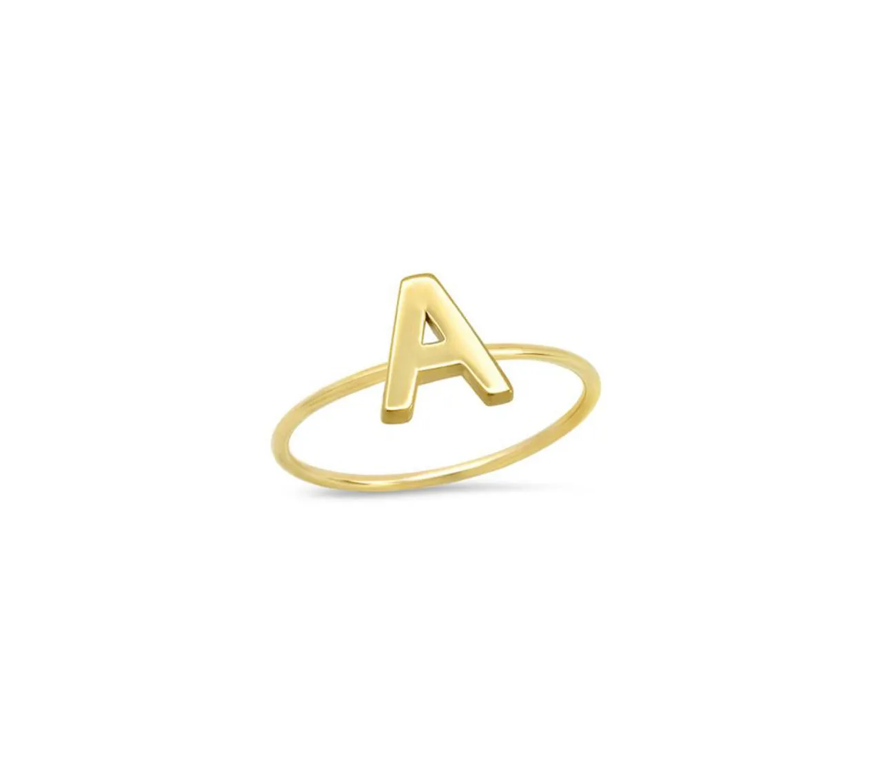 14k Gold Initial Rings