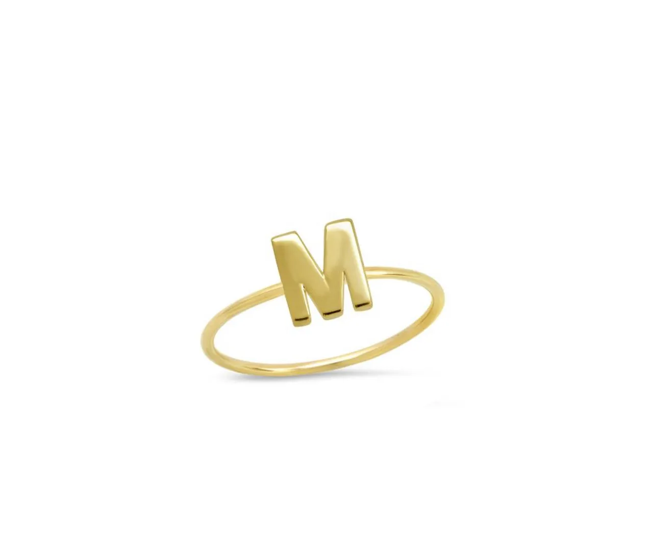 14k Gold Initial Rings