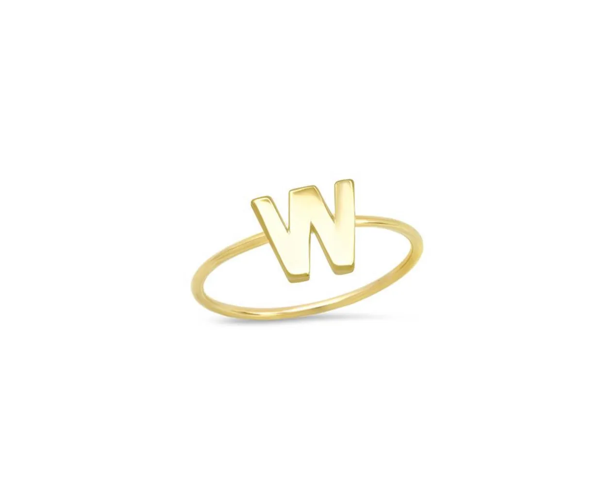 14k Gold Initial Rings