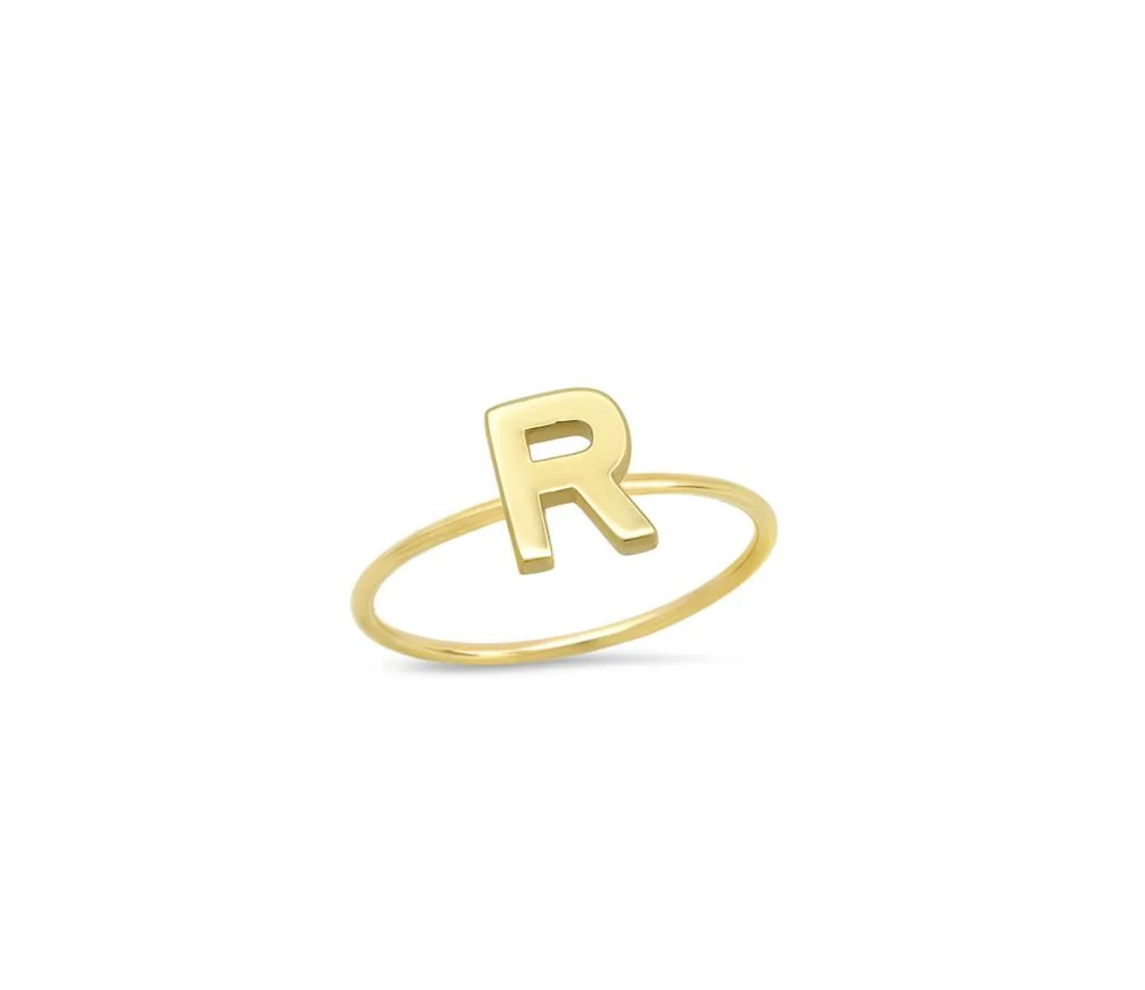 14k Gold Initial Rings