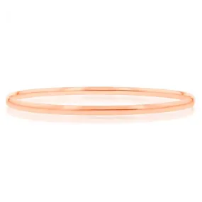 9ct Rose Gold 3mm Half round 65mm Bangle