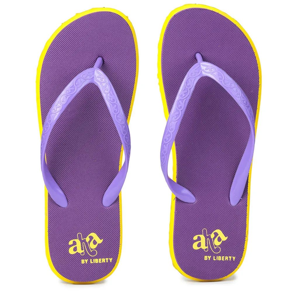 A-HA Casual Purple Flip-Flop For Women XL-HS02 By Liberty