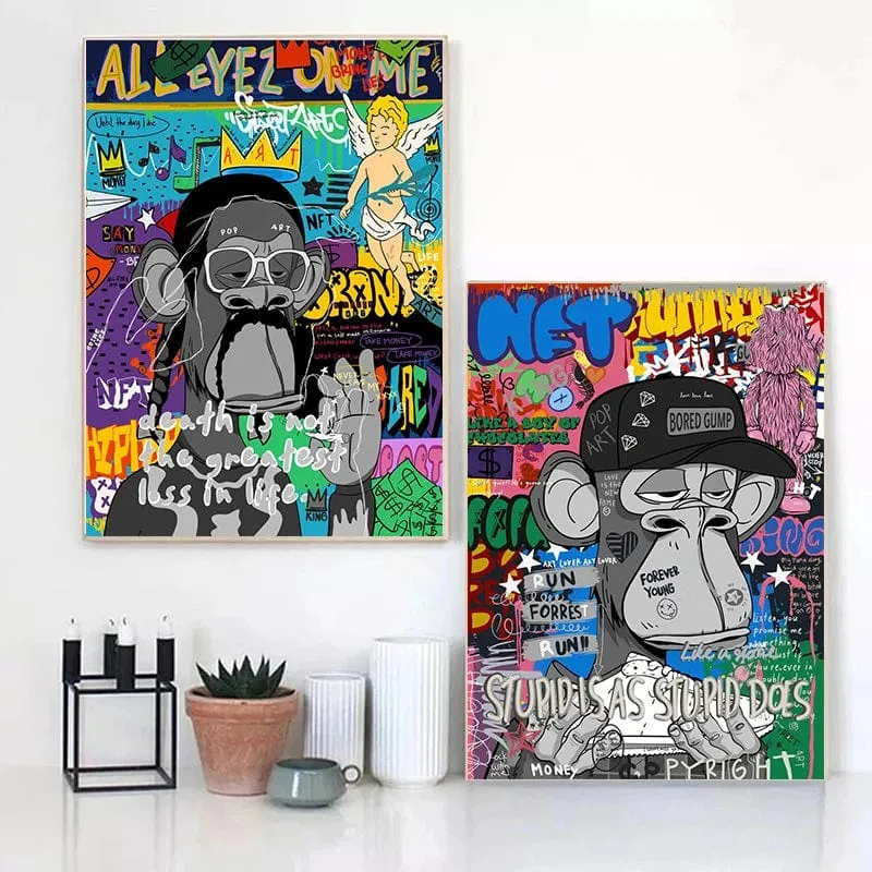 Abstract Pop Art Colourful Graffiti Artwork Prints Modern Wall Décor