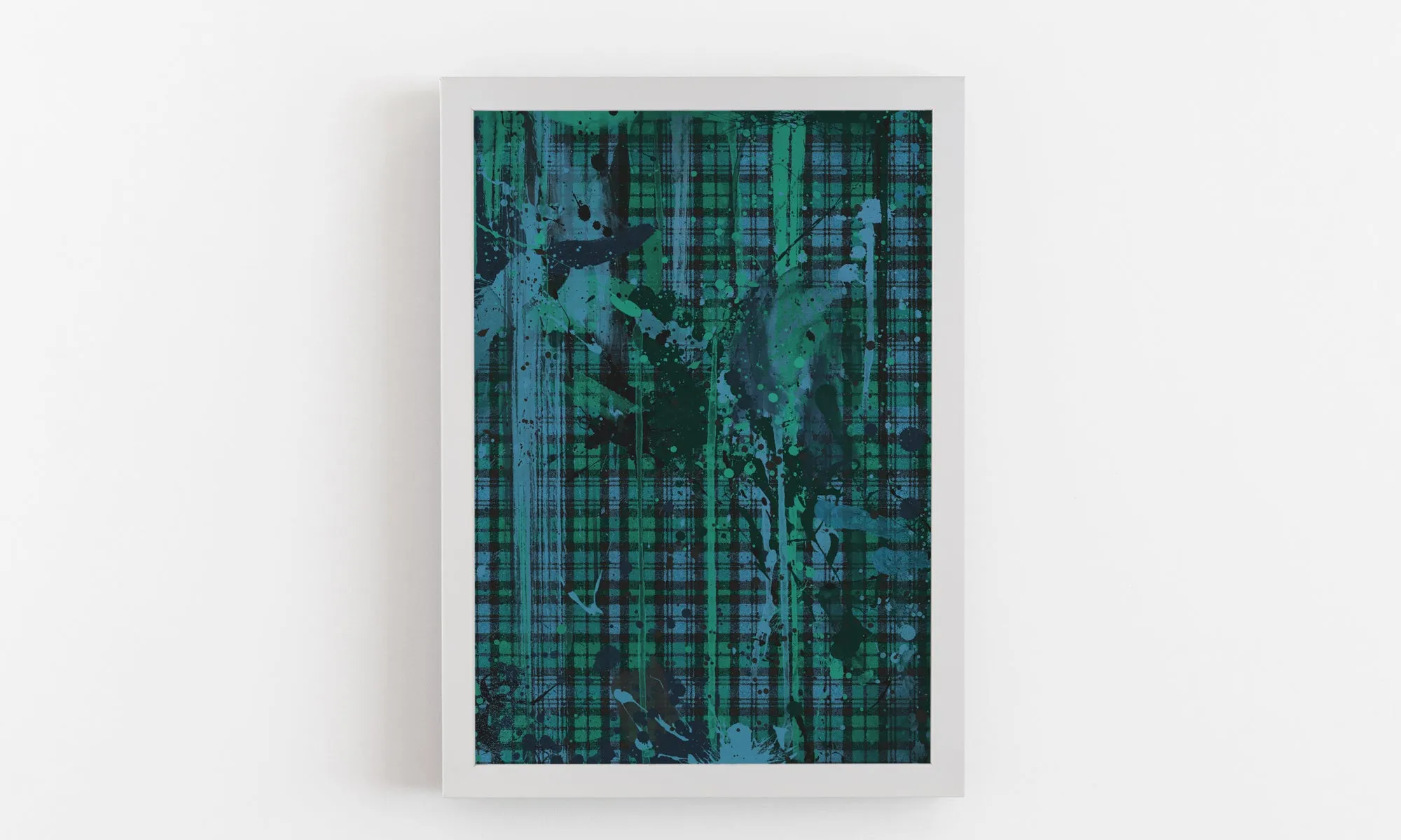 Abstract Wall Art Print 'Graffiti Tartan', Modern Abstract, Large Abstract Art, Abstract Wall Decor