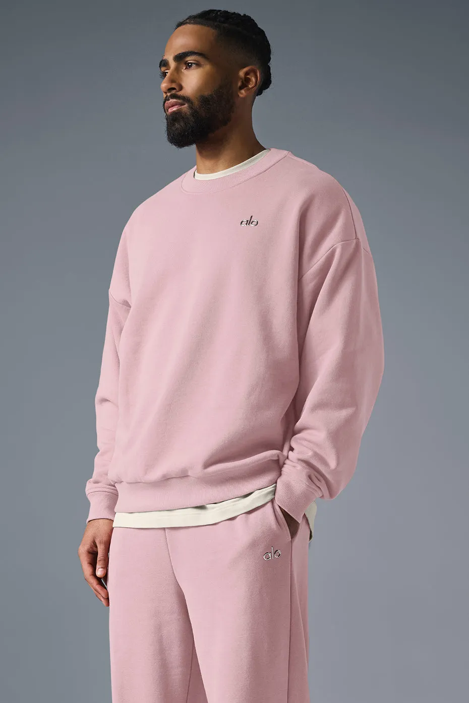 Accolade Crew Neck Pullover - Ballet Pink