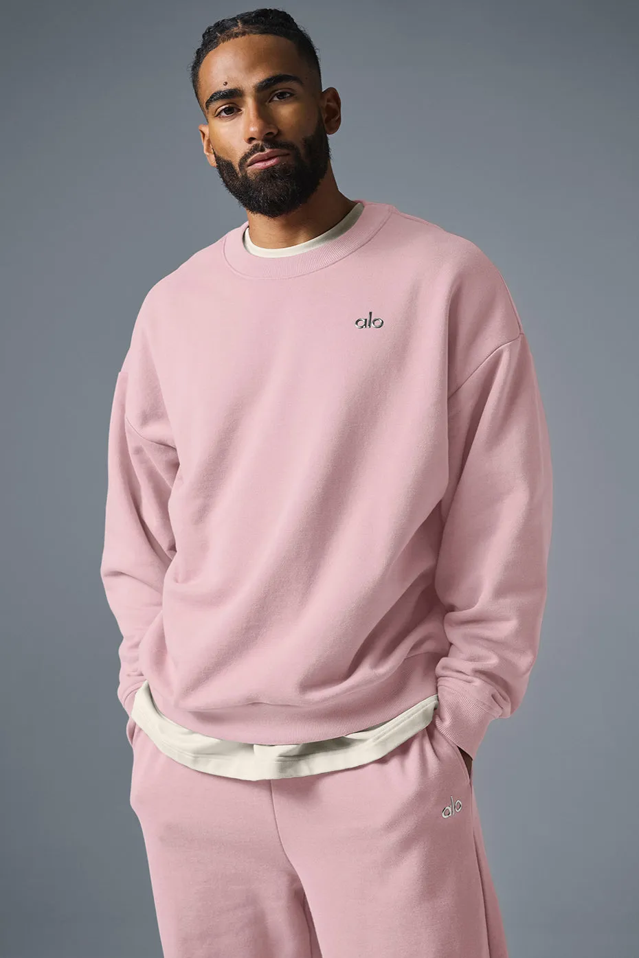 Accolade Crew Neck Pullover - Ballet Pink