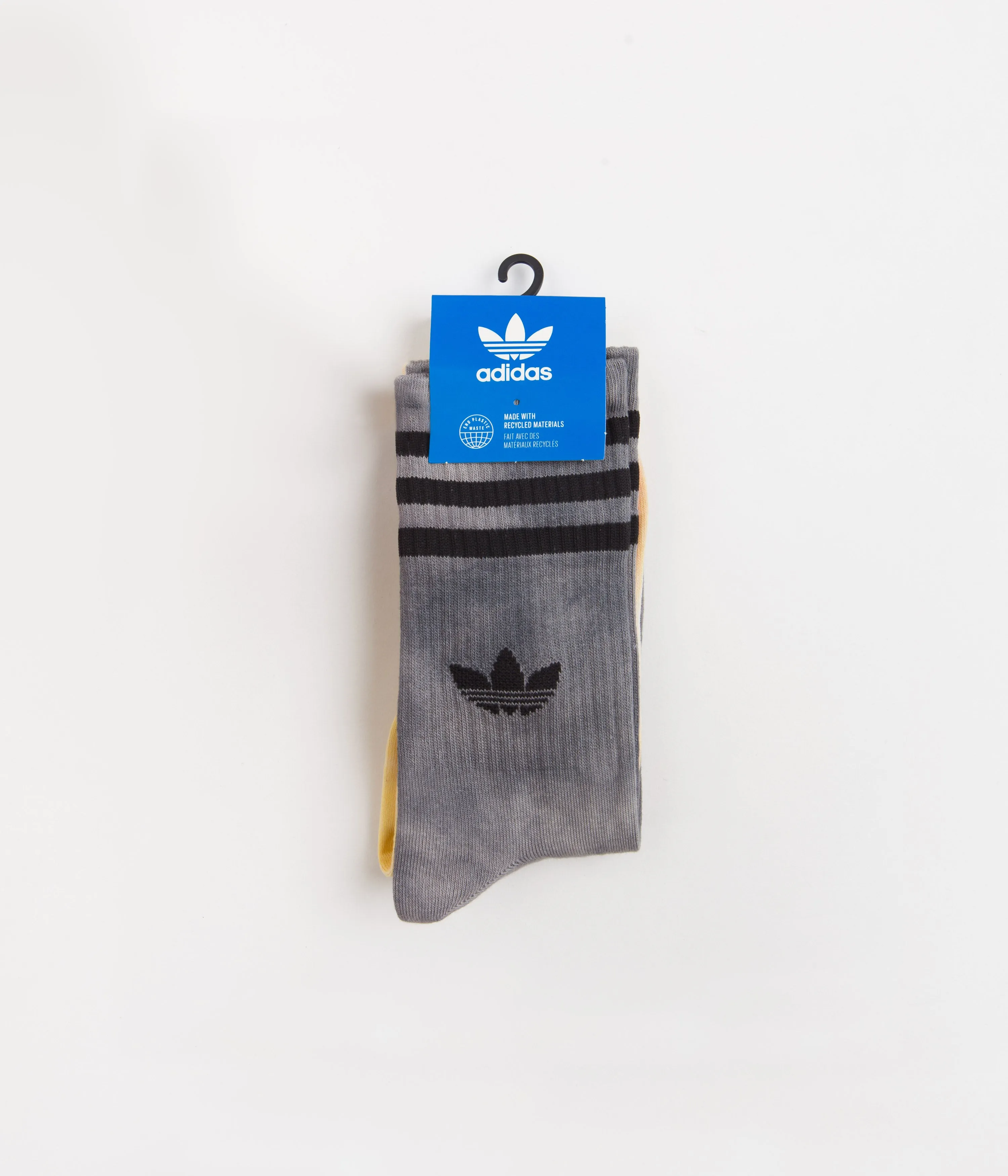 Adidas Batik Socks (2 Pair) - Solid Grey / Black