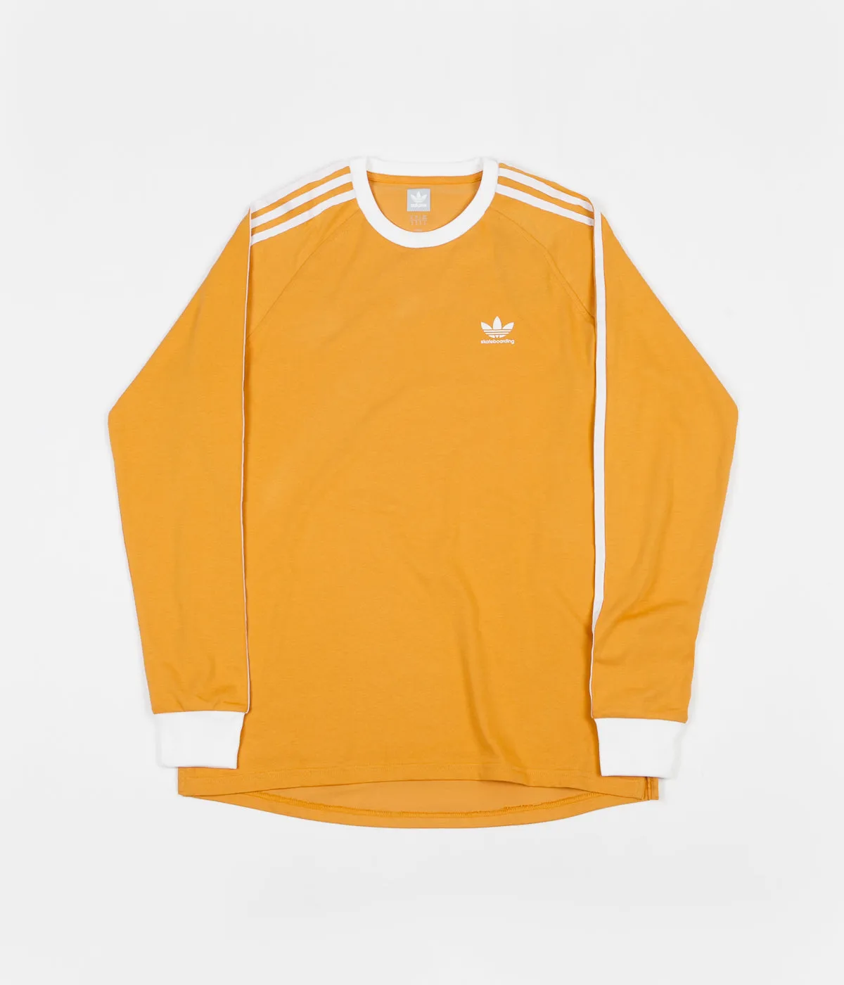 Adidas California 2.0 Long Sleeve T-Shirt - Tactile Yellow / White