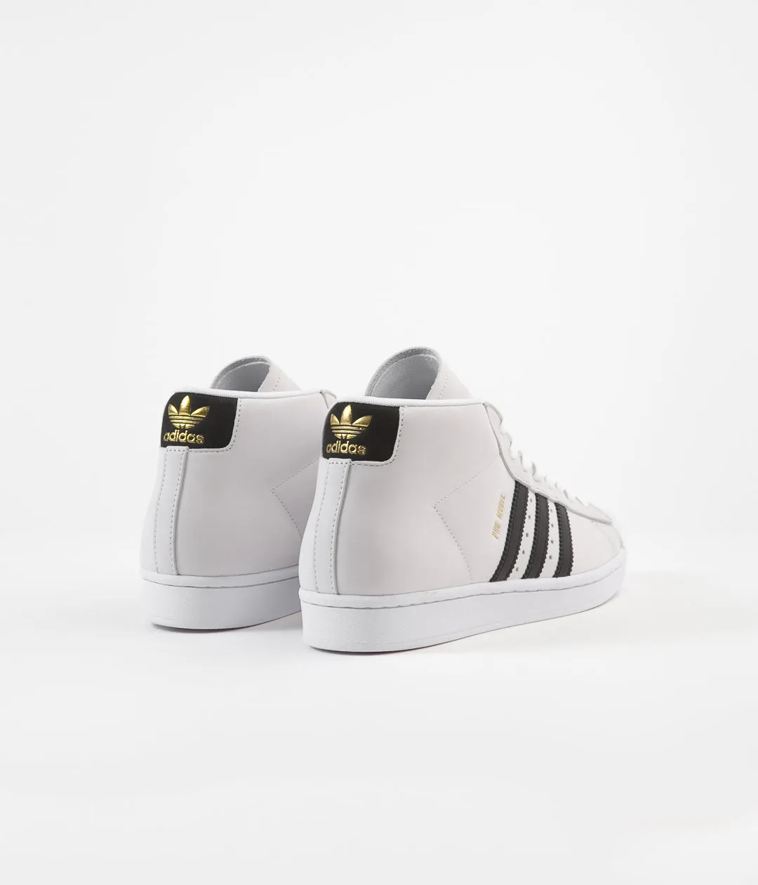 Adidas Pro Model Shoes - White / Core Black / Gold Metallic