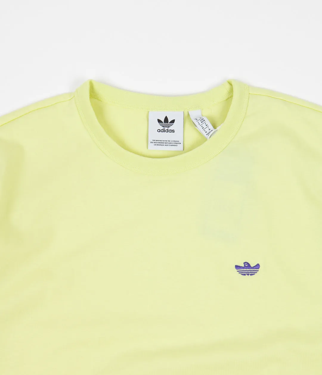 Adidas Shmoo Logo T-Shirt - Yellow Tint / Purple