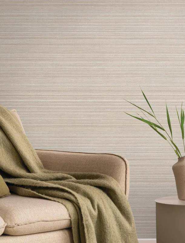 Allineate High Performance Vinyl Wallpaper in Seashell