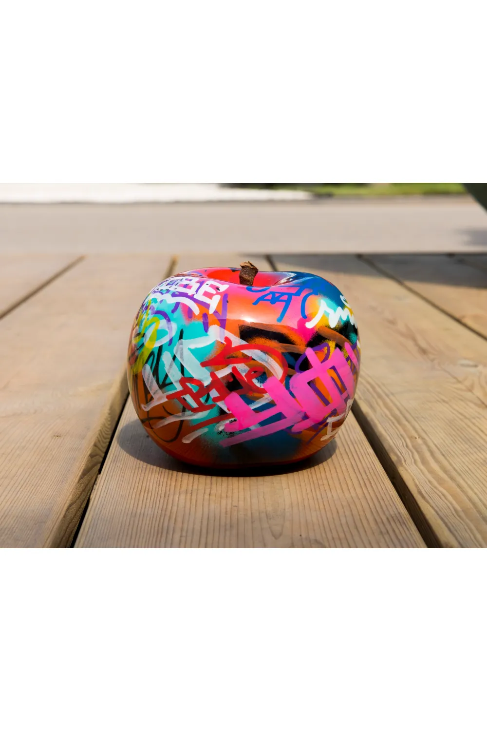 Apple Ceramic Sculpture | Andrew Martin Graffiti