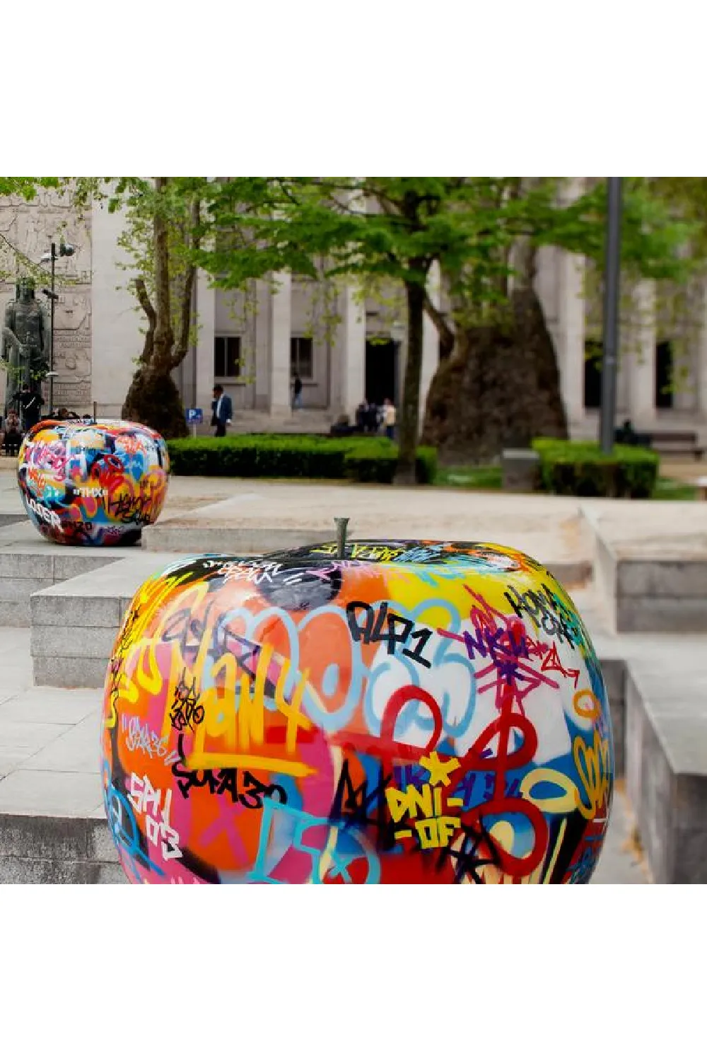 Apple Ceramic Sculpture | Andrew Martin Graffiti