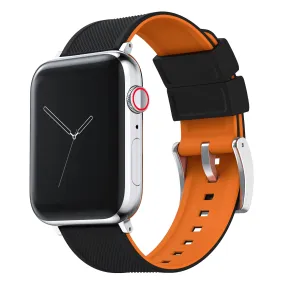 Apple Watch Elite Silicone Black Top Pumpkin Orange Bottom Watch Band