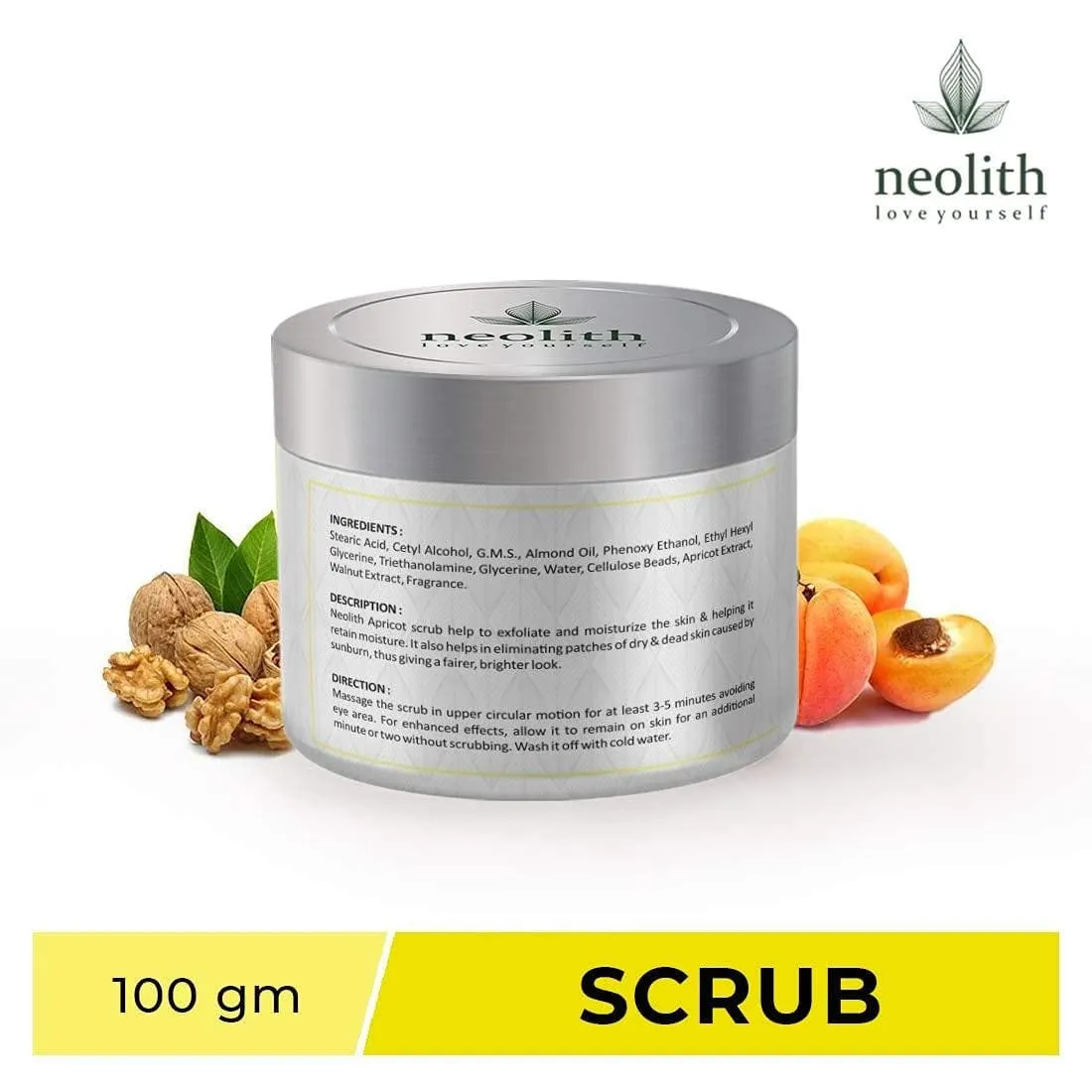 Apricot walnut scrub (100gm) | NEOLITH