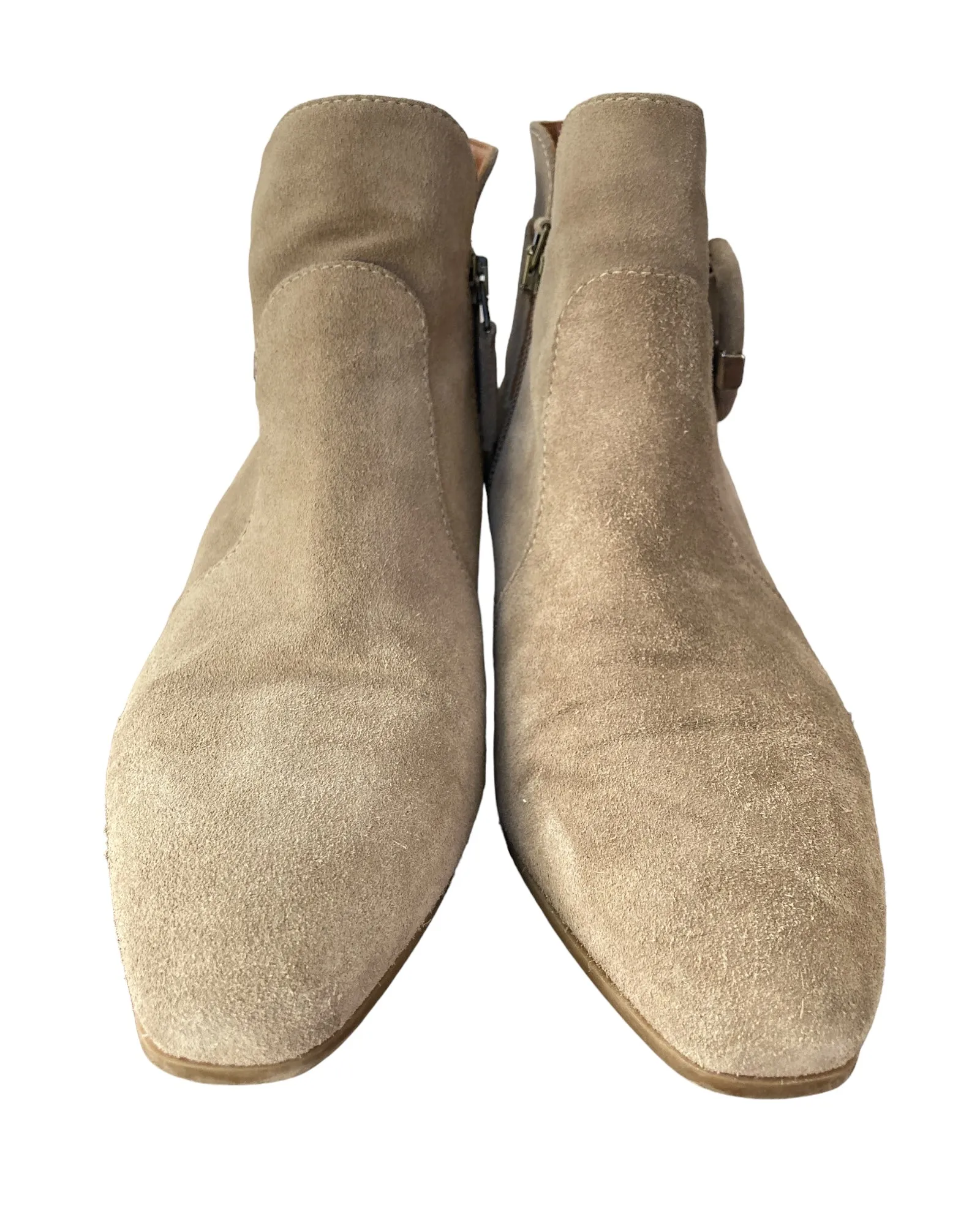 Aquatalia Fiamma Suede Tan Bootie, 8