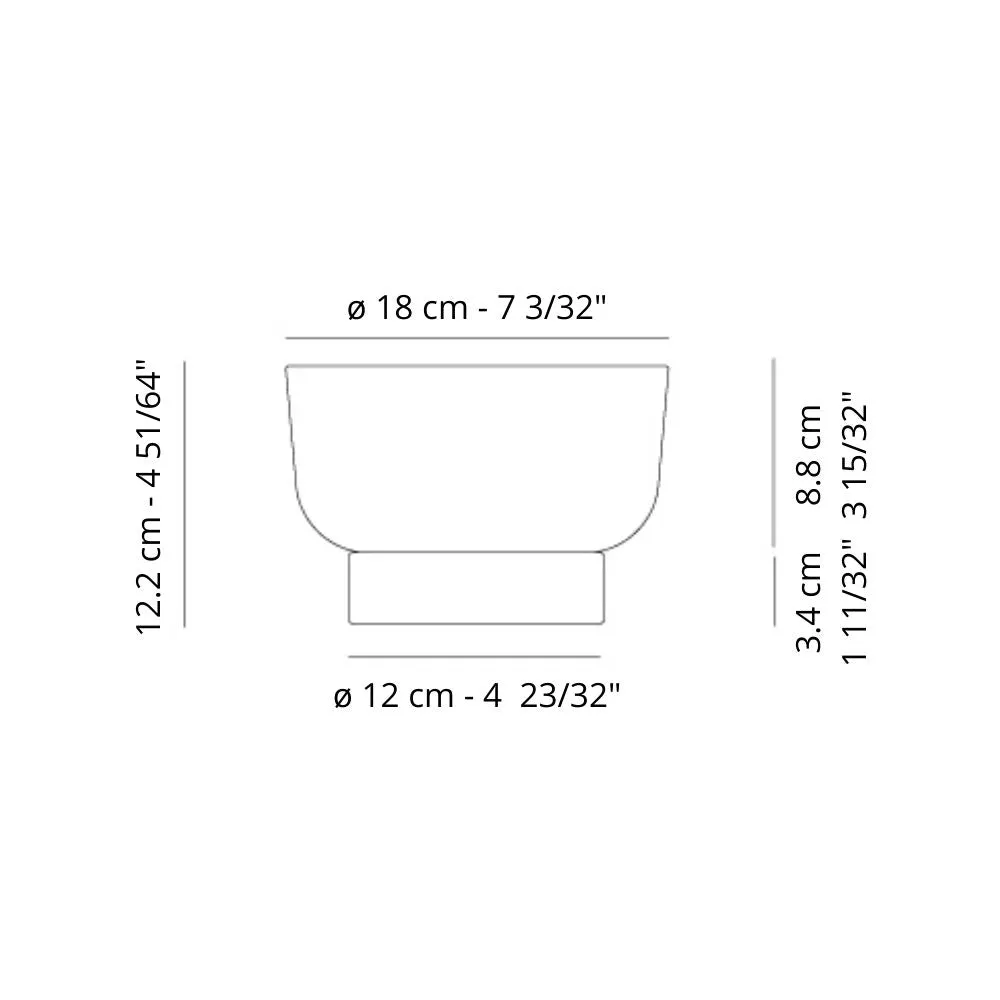 Artemide Bontà wooden base with bowl diam. 18 cm.