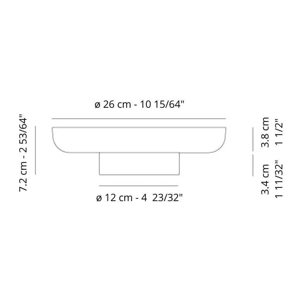 Artemide Bontà wooden base with plate diam. 26 cm.