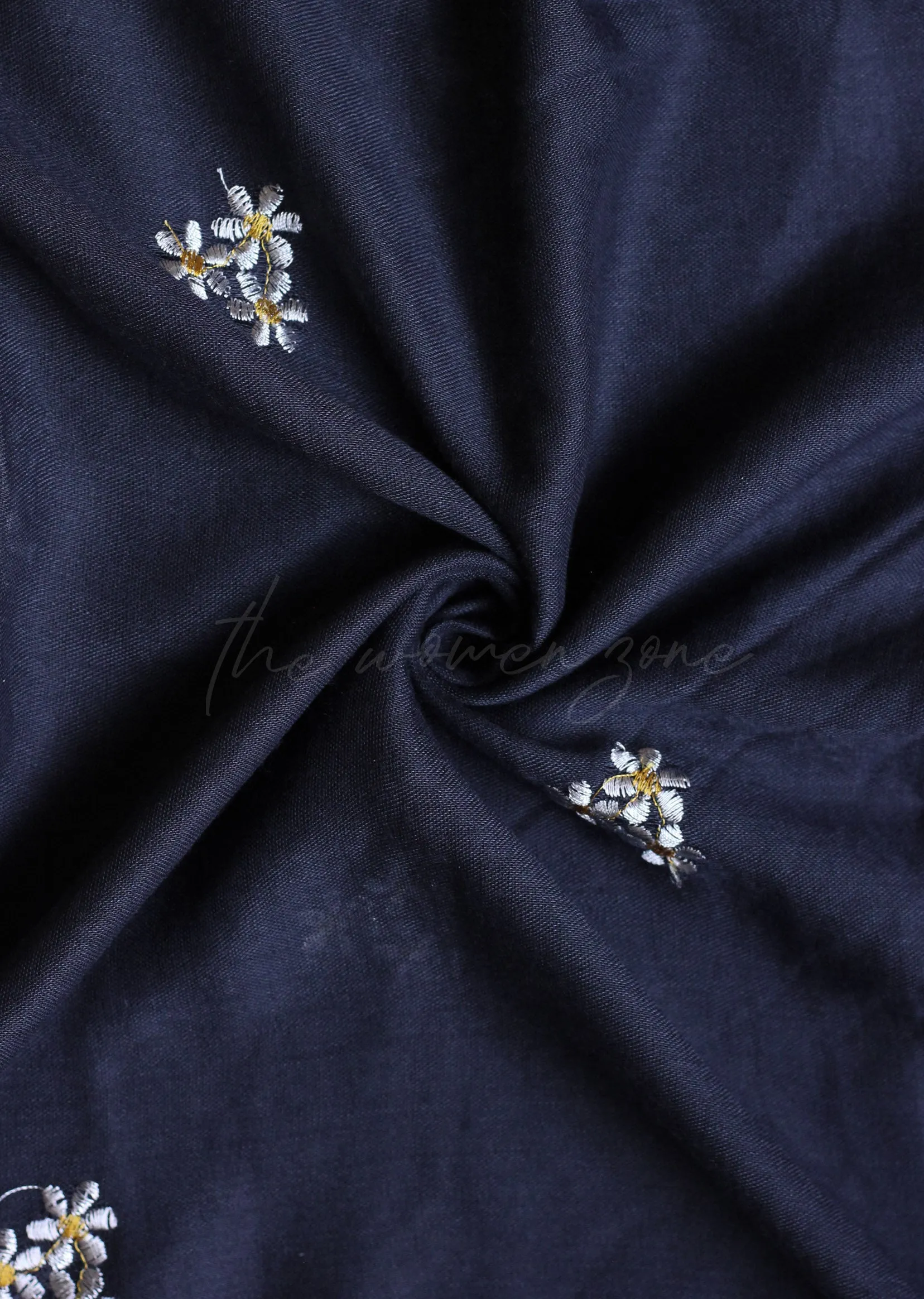 Arwah Embroidered - Navy blue