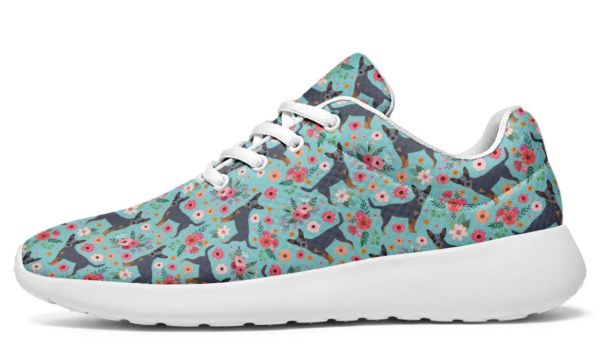 Australian Cattle Dog Flower Athletic Sneakers