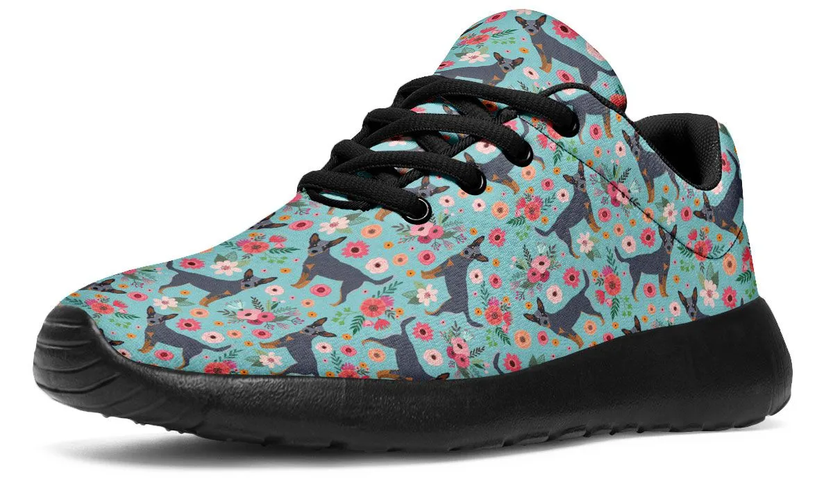 Australian Cattle Dog Flower Athletic Sneakers