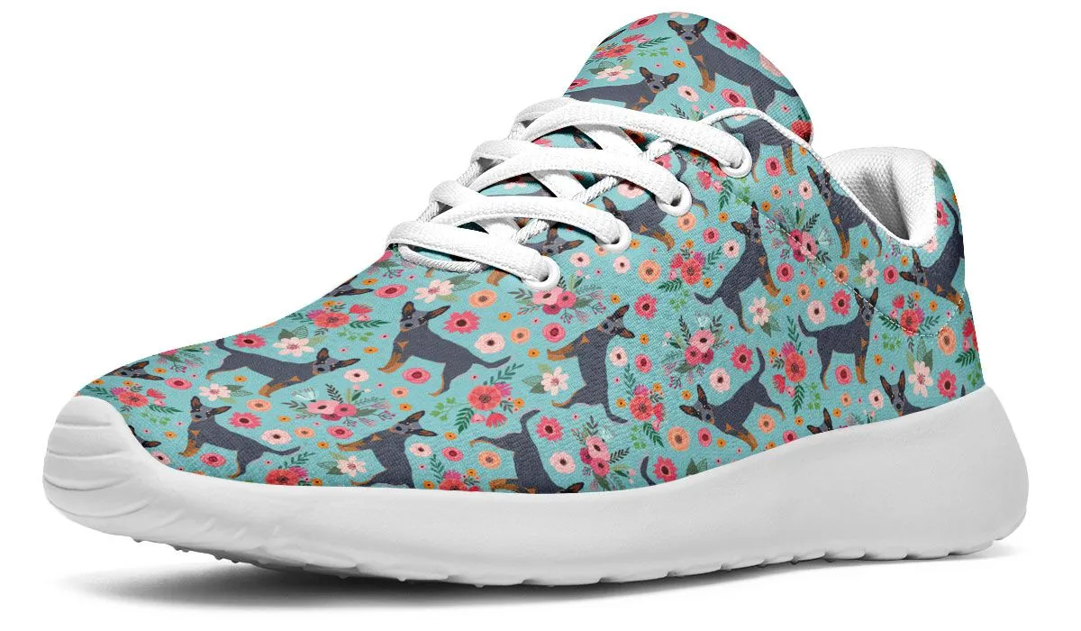 Australian Cattle Dog Flower Athletic Sneakers