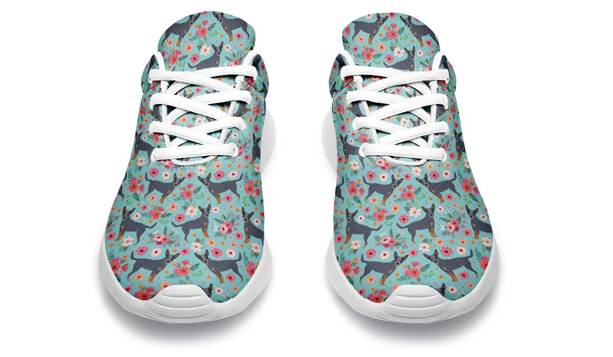 Australian Cattle Dog Flower Athletic Sneakers