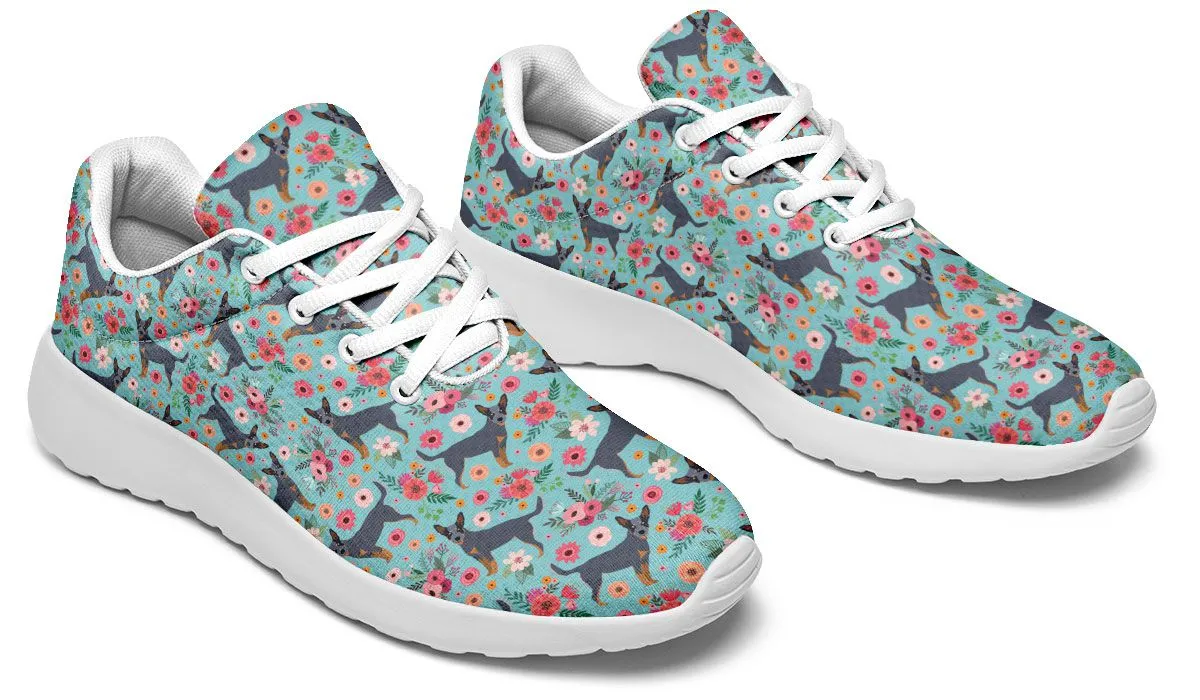 Australian Cattle Dog Flower Athletic Sneakers