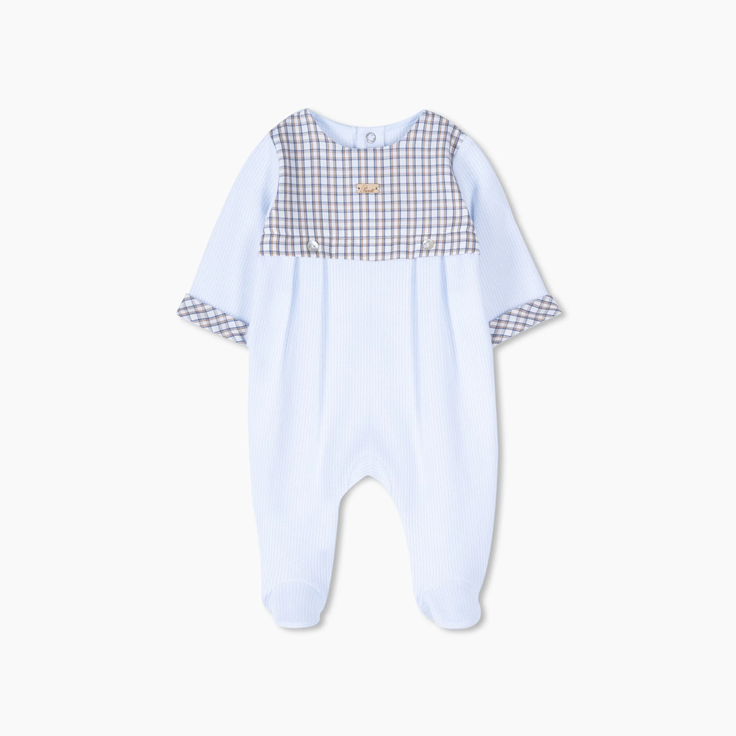 Babygrow - Ribbed Check Set