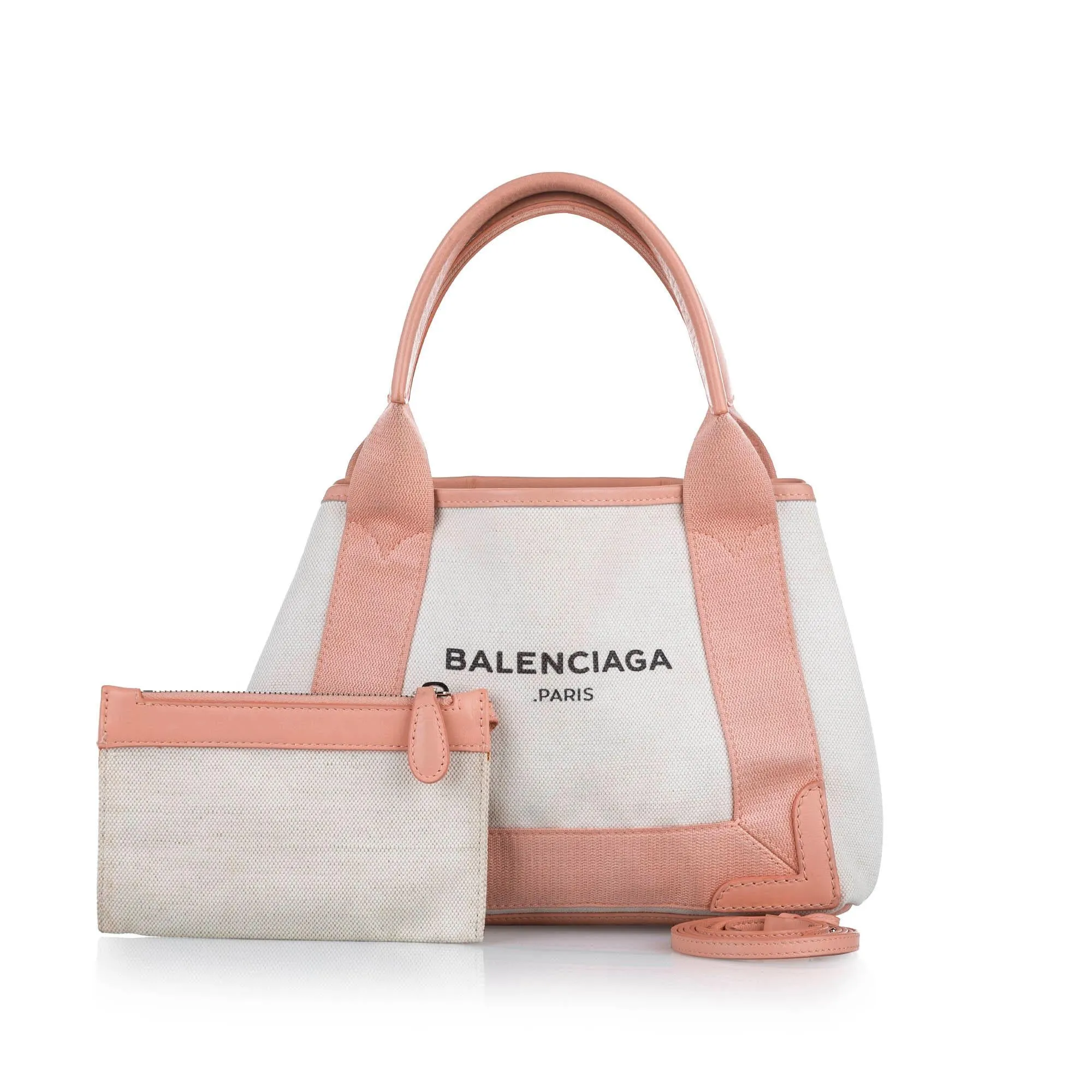 Balenciaga Navy Cabas XS Canvas Satchel (SHG-24720)