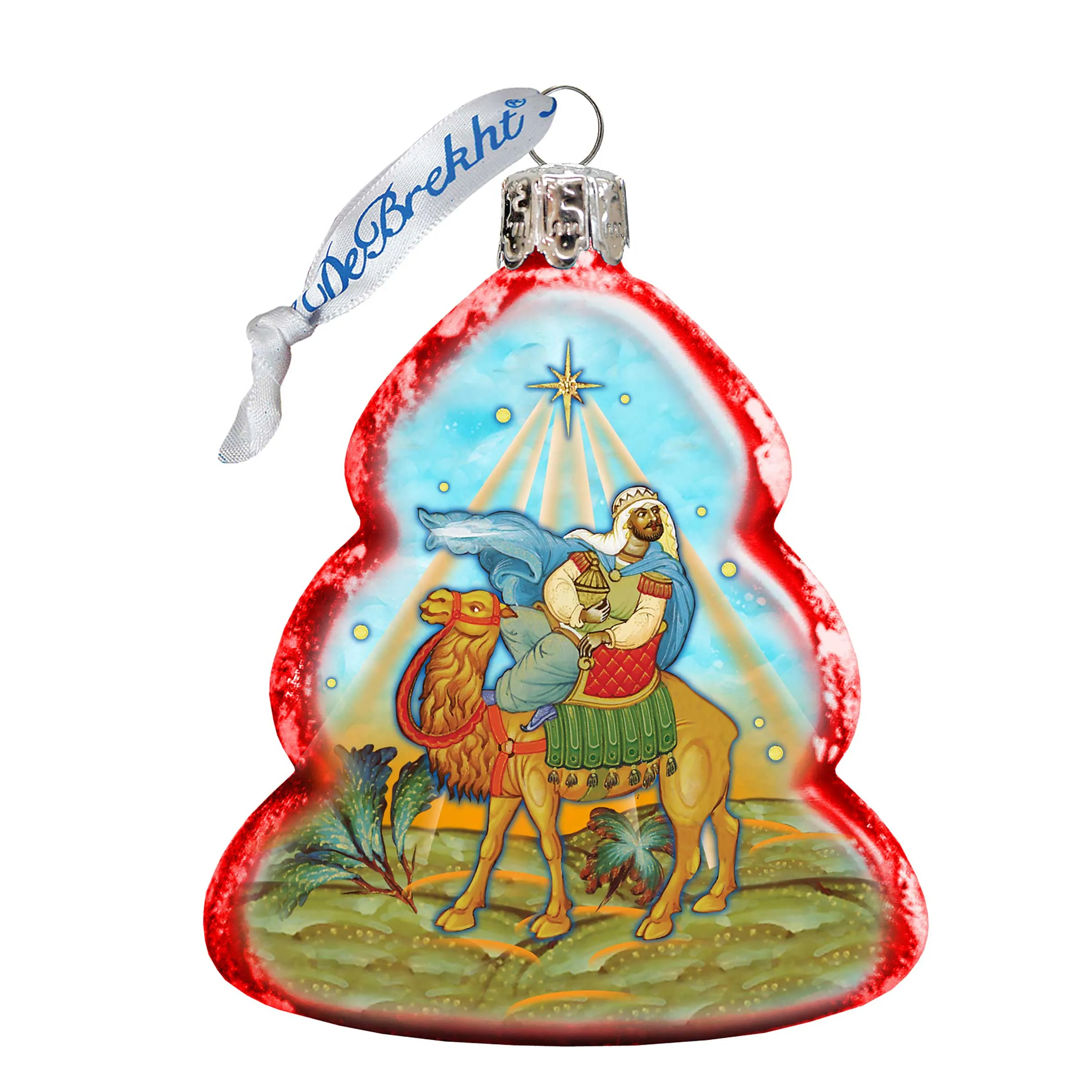 Balthazar Three Kings Mercury Glass Ornament by G. DeBrekht - Nativity Holiday Décor - 772016