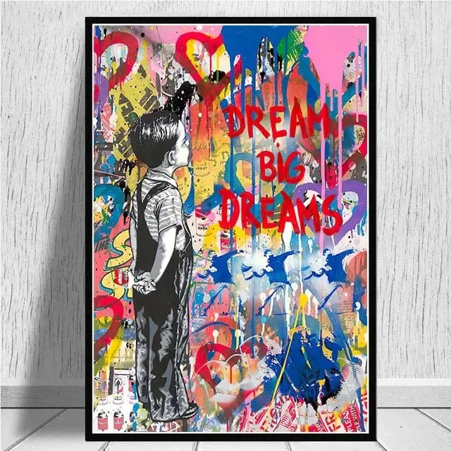 Banksy-Inspired Street Art Graffiti Premium Canvas Prints for Modern Home Decor