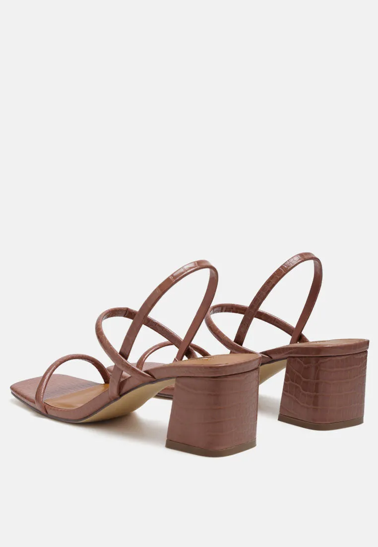 Beau Block Mid Heeled Strappy Sandal By Ruw