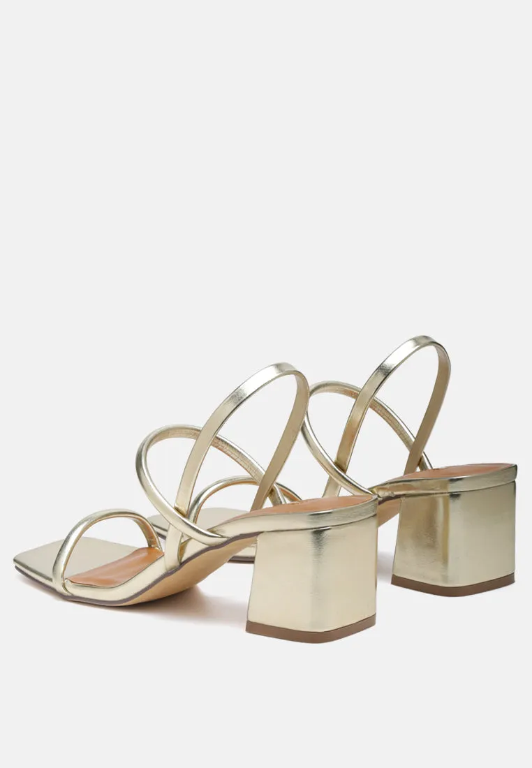 Beau Block Mid Heeled Strappy Sandal By Ruw