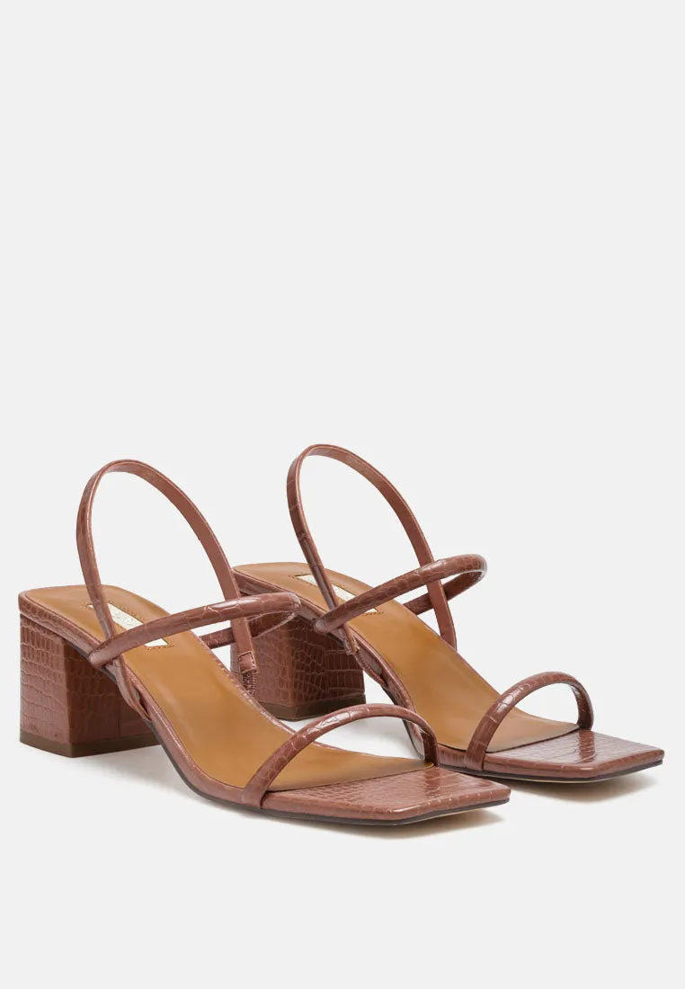 Beau Block Mid Heeled Strappy Sandal By Ruw