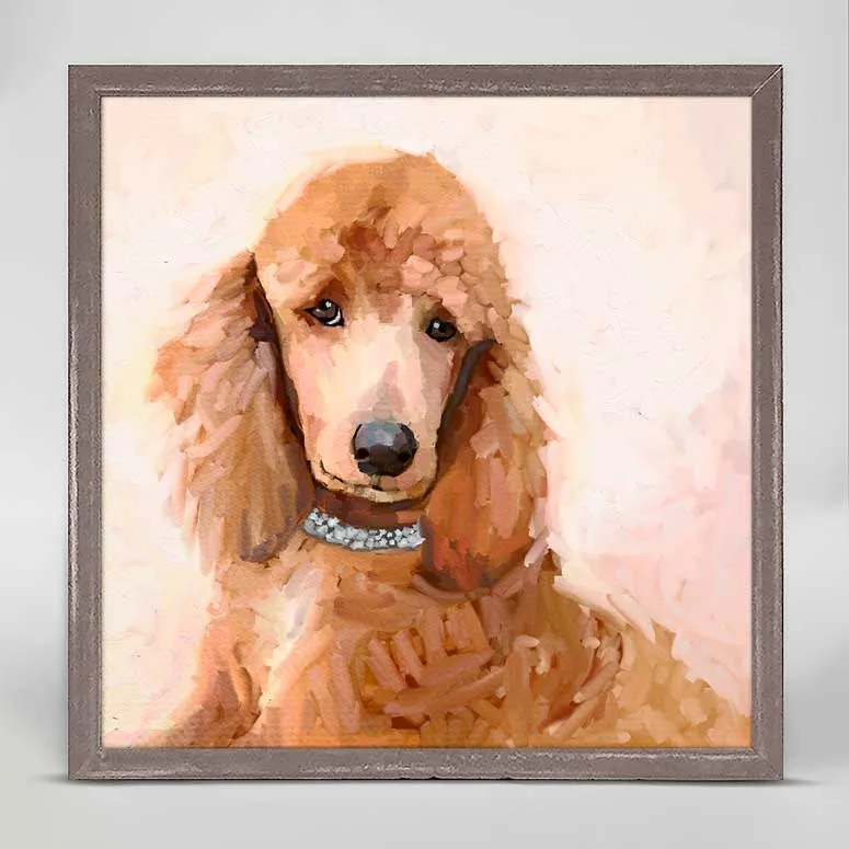 Best Friend - Fancy Apricot Poodle Mini Framed Canvas