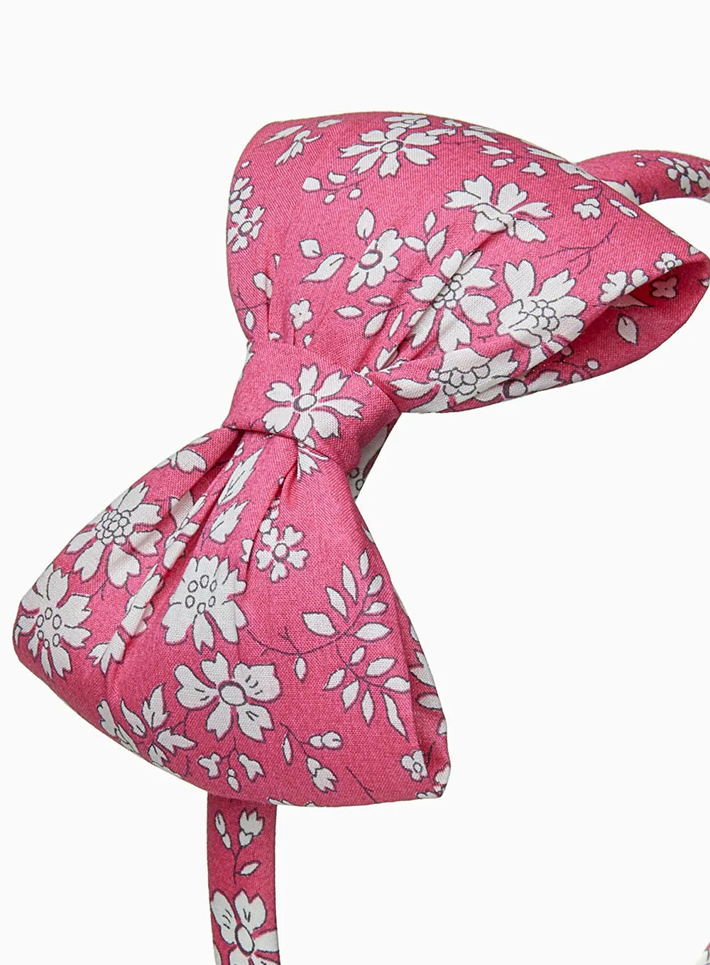 Big Bow Headband in Bright Pink Capel