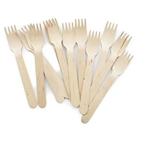 Biodegradable Birch Wood Cutlery Sets - Pack of 100