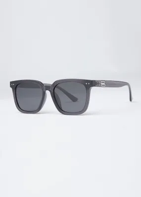 Bold Graphite Unisex Square Sunglasses