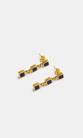 Brie Leon Santiago Triple Drop Earrings - Lapis