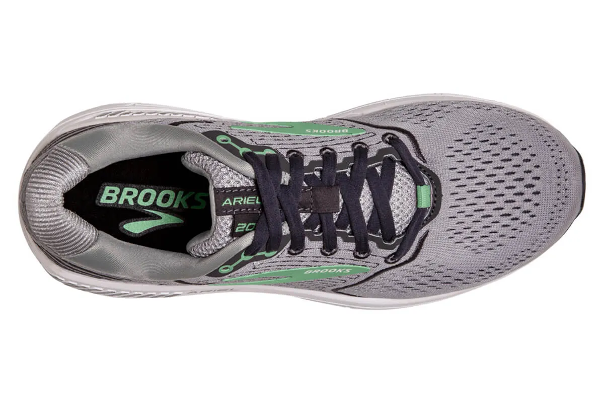 Brooks Ariel 20 2E Alloy/black Pearl/green Womens