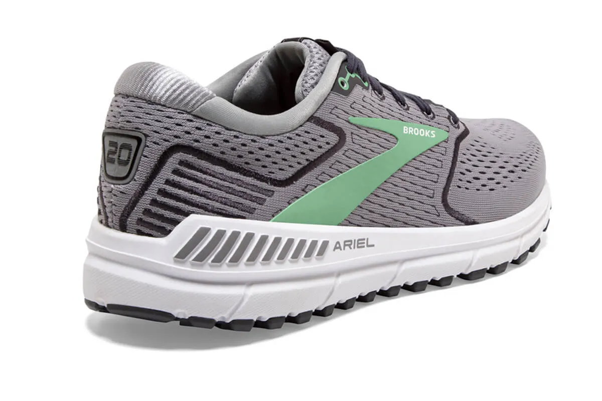 Brooks Ariel 20 2E Alloy/black Pearl/green Womens