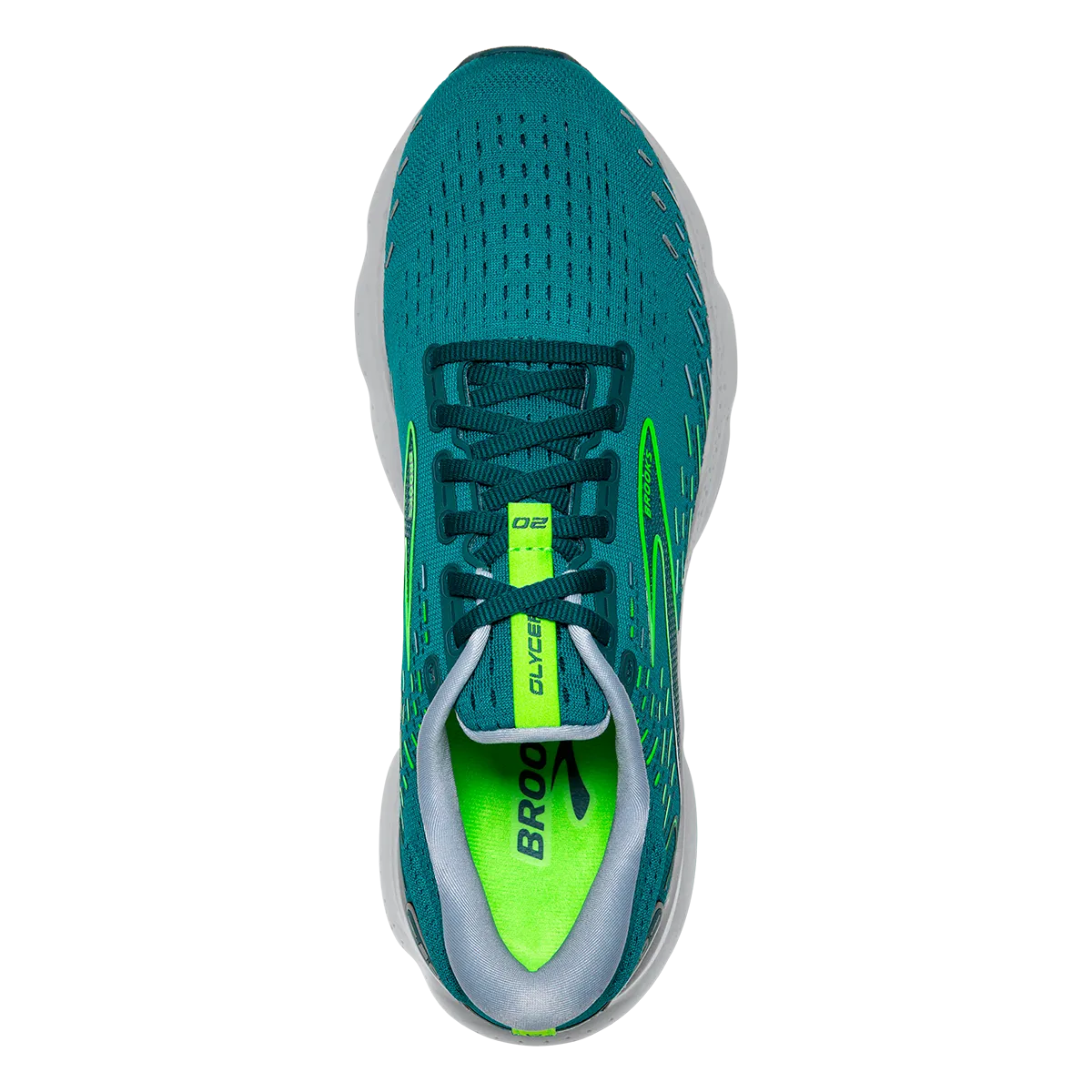 Brooks Glycerin 20 - Kayaking - Heron - Green Gecko