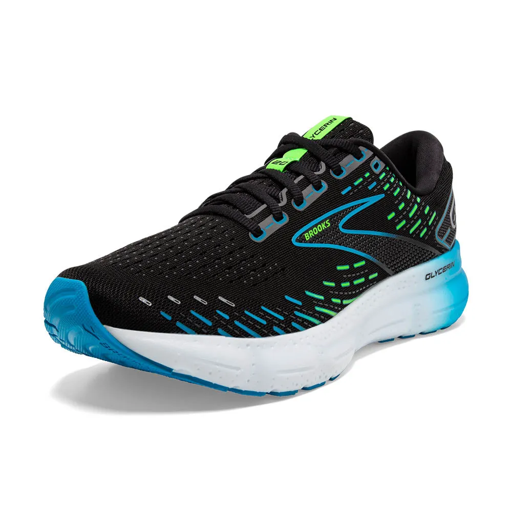 Brooks Glycerin 20 (Mens) - Black/Hawaiian Ocean/Green