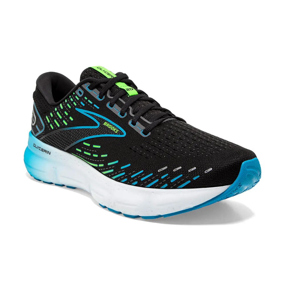 Brooks Glycerin 20 (Mens) - Black/Hawaiian Ocean/Green