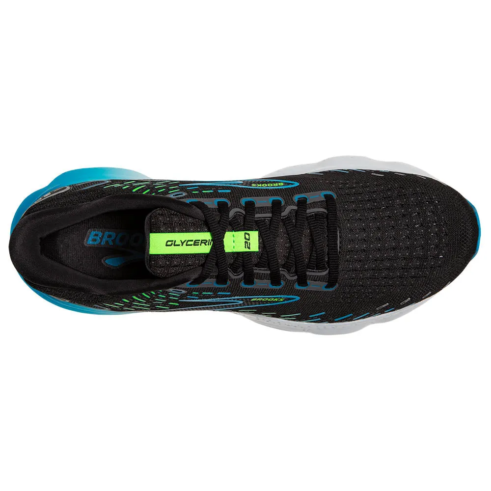 Brooks Glycerin 20 (Mens) - Black/Hawaiian Ocean/Green