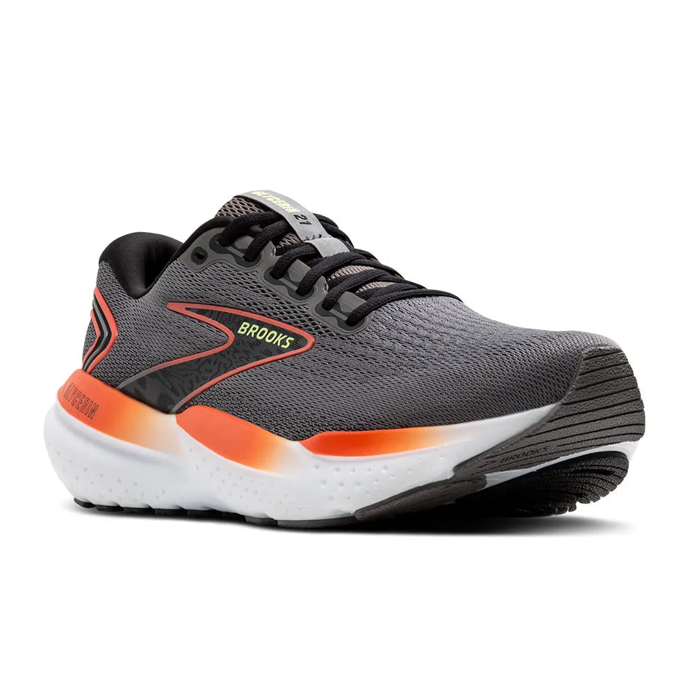 Brooks Glycerin 21 (Mens) - Grey/Mandarin Red/Green