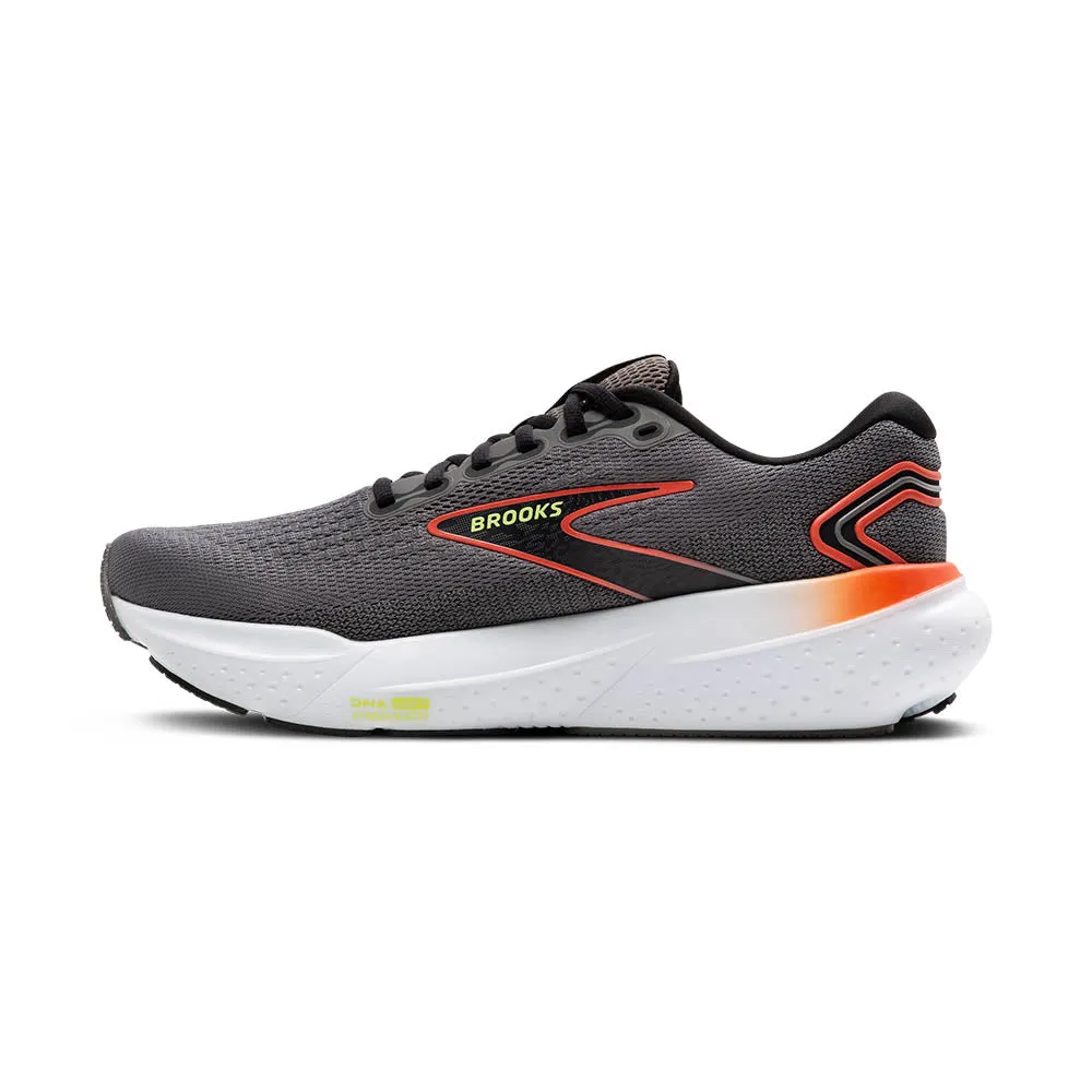 Brooks Glycerin 21 (Mens) - Grey/Mandarin Red/Green